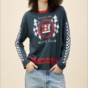 Daydreamer Long Sleeve Tee Women's Small Black Red Graphic Shirt T-shirt